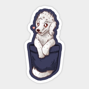 Pocket Cute Bedlington Terrier Dog Sticker